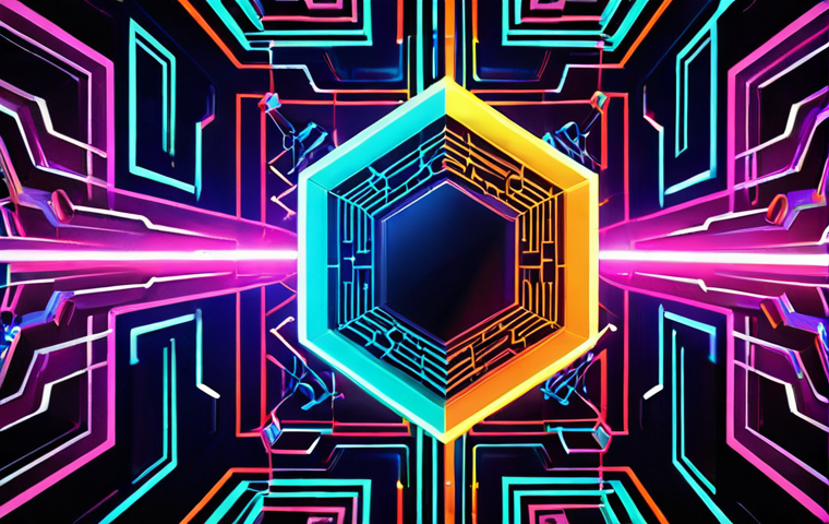 **Abstract digital artwork showcasing the fusion of creativity and blockchain technology, vibrant colors, futuristic aesthetic.** (Focuses on the core concept of NFT art.)